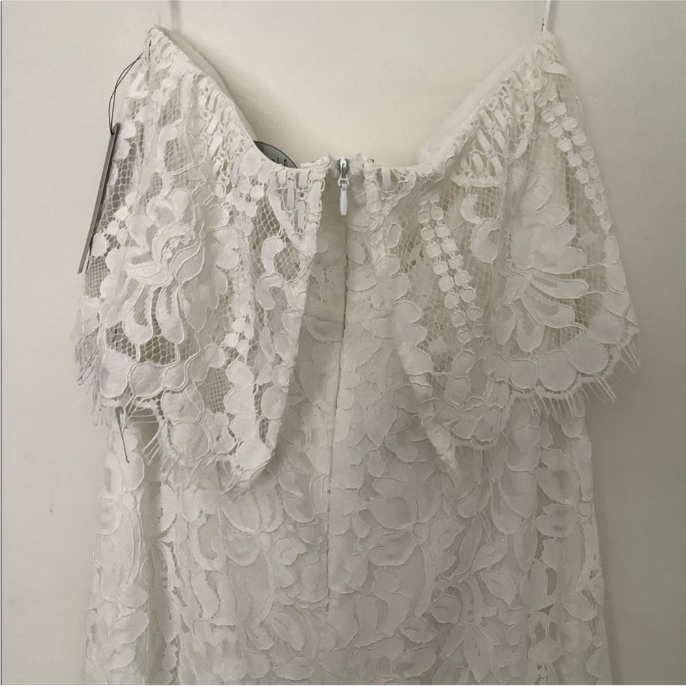 Lulus Delia White Lace Strapless Midi Dress NWT Size M - Picture 9 of 16